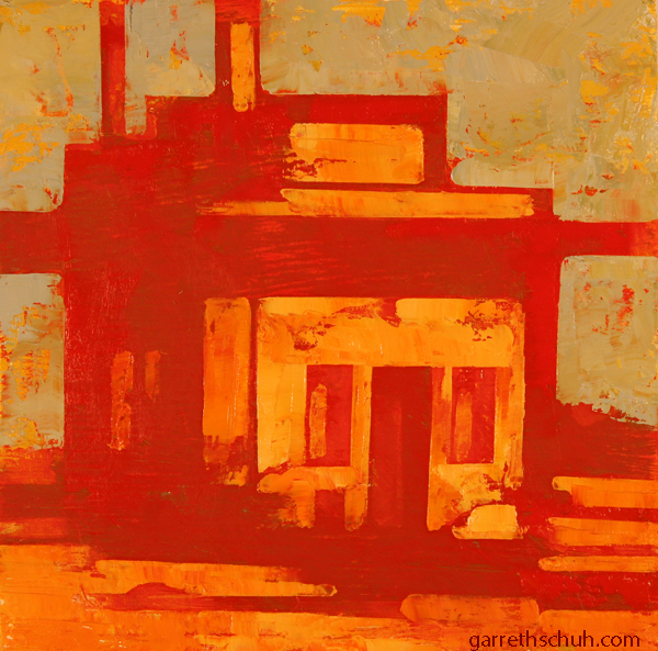 w STATION 2012 8X8 oil on plywood  