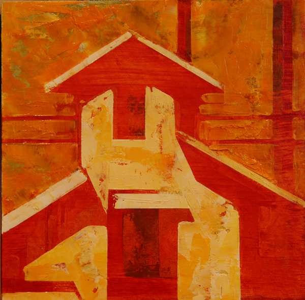w SHED 2013 8X8 oil on plywood  
