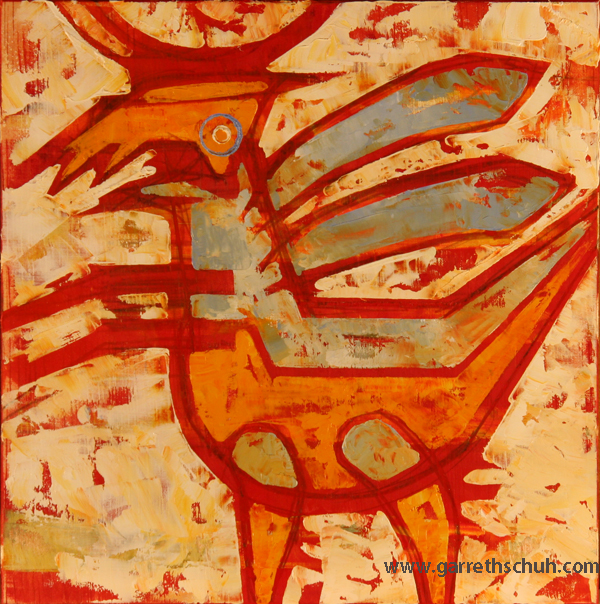w ZOMBIE ROOSTER 2014 8X8 oil on plywood copy  